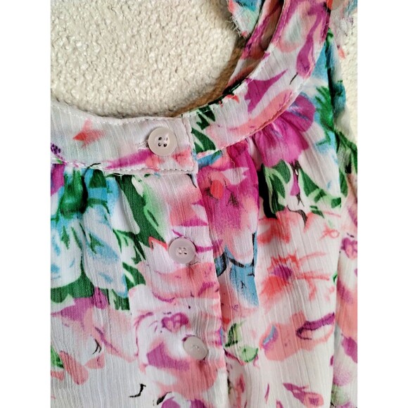 Blueberi Boulevard Pastel Colorful Floral Sleeveless Dress Girls Size 3T - Picture 8 of 10